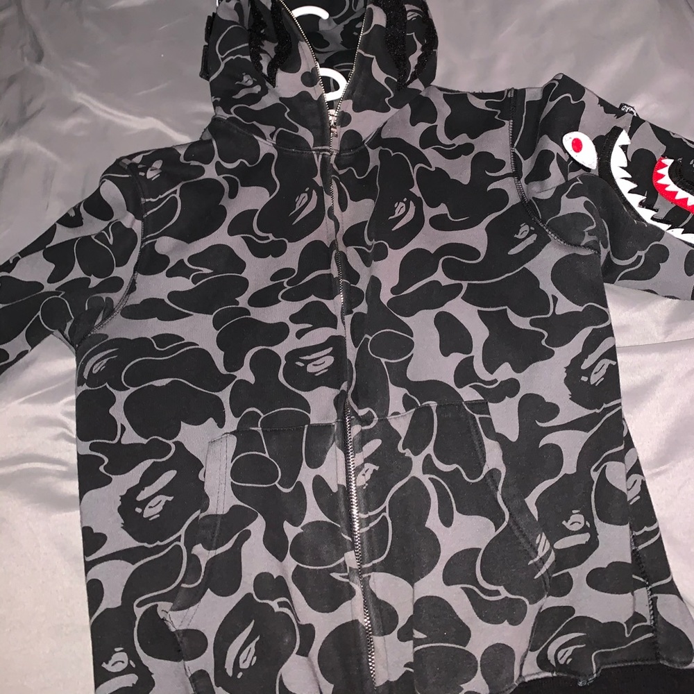 Full zip up bape hoodie